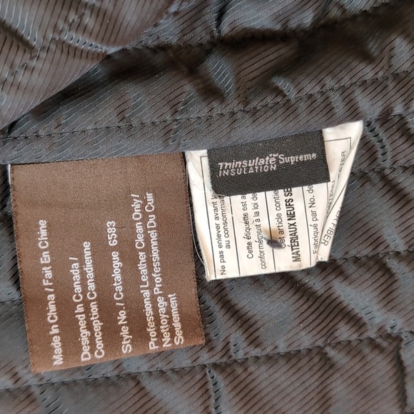 Danier Leather Coat Men's Large Long Tall - Picture 12 of 16